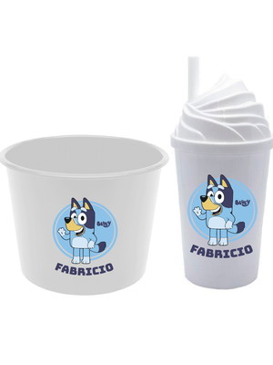 Kit cinema infantil - tema bluey (personalizavél)