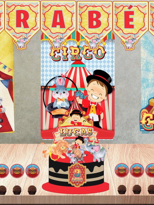 Kit festa circo só um bolinho