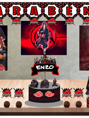 Kit festa akatsuki só um bolinho