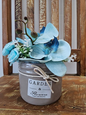 Vaso com orquídeas