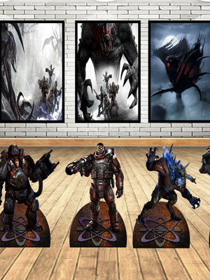 Evolve video game kit festa displays e quadro para painel