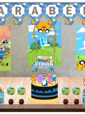 Kit festa em casa -hora de aventura - só um bolinho