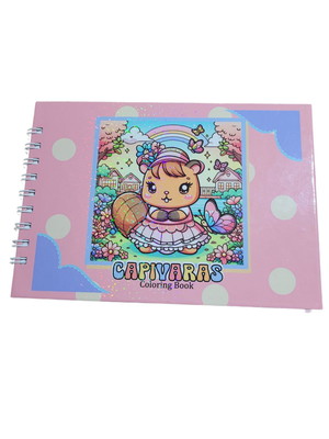 Livro de colorir capivara para férias escolares