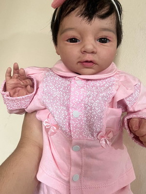 Bebe reborn menina pode banho corpo vinil realista