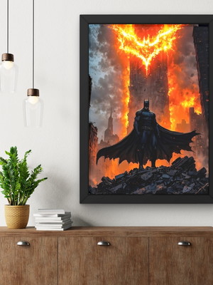 Quadro decorativo para sala - dc batman cavaleiro das trevas