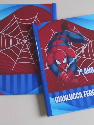 Caderno brochura personalizado homem aranha
