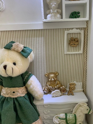 Quadro maternidade amor maior - verde e dourado