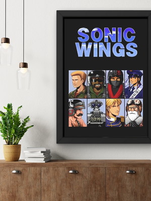 Quadro decorativo para sala e quarto gamer - sonic wings