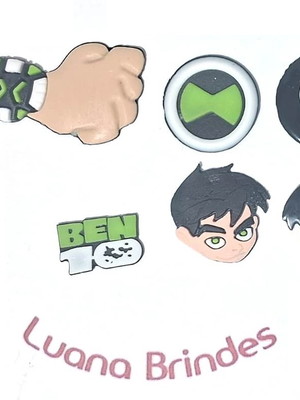 Ben 10 c/adaptador pra crocs pacote com 8 unidade