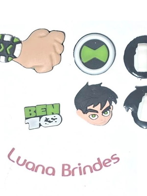 Ben 10 c/adaptador pra tênis pacote com 8 unidade