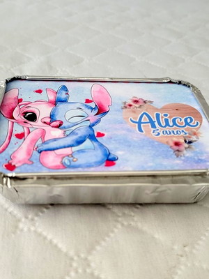 Marmita personalizada stitch e angel