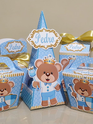 Kit personalizado 25 peças - ursinho príncipe