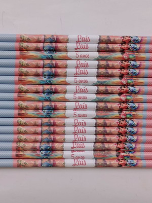 Lápis stitch 3d personalizado