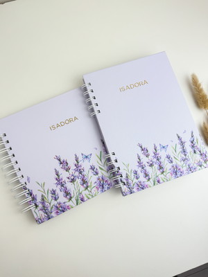 Kit livro do bebê + caderneta de vacina | hotstamp lavandas