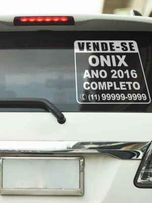 Adesivo personalizado para venda de veículo