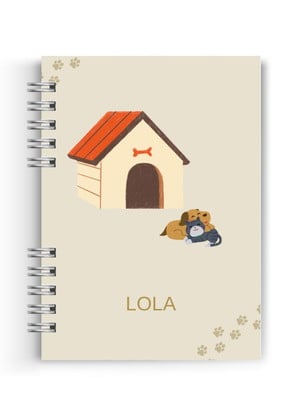 Caderneta pet personalizada hotstamping | casa