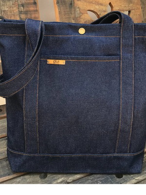 Bolsa grande feminina jeans