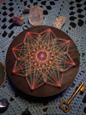 Mandala string art magnética
