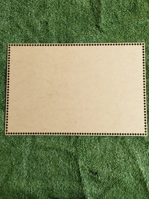 Base retangular em mdf cru pra maxi crochet 60x40 cm