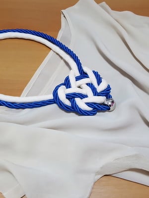 Colar de corda e cordão são francisco azul bic