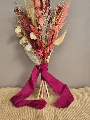 Buque de noiva boho chic flores desidratadas