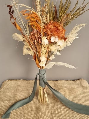 Buque de noiva boho chic flores desidratadas