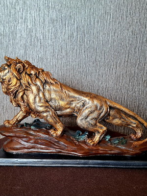 Estatueta leão decorativo escultura decoração premium 40cm !