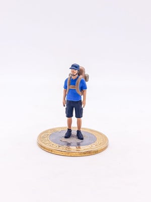 Homem mochileiro miniatura m1102b