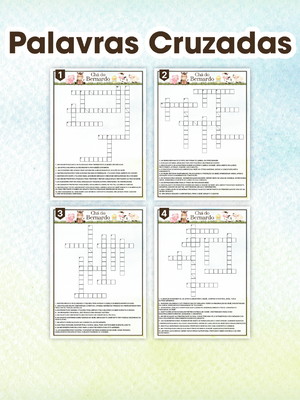 Palavras cruzadas para chá de bebê - fazendinha