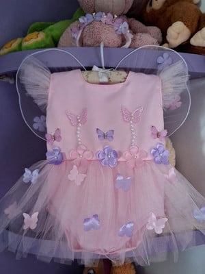 Romper infantil jardim rosa 3 peças