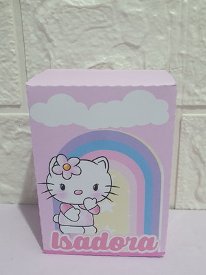 Lembrancinha caixa retangular tema hello kitty