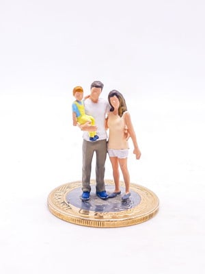 Casal com menino miniatura m95c