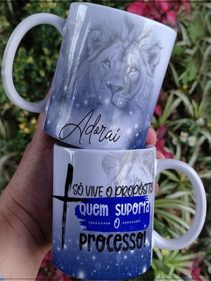 Caneca religiosa porcelana