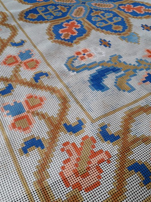 1 talagarça grossa pintada para bordar tapeçaria