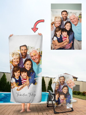 Toalha personalizada com foto presente exclusivo fo2