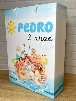 Sacolinha personalizada arca de noé (pegue e monte)
