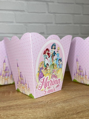 Cachepô personalizado princesas (pegue e monte)
