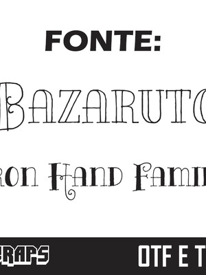 F0001 fonte bazaruto iron hand family letras otf ttf