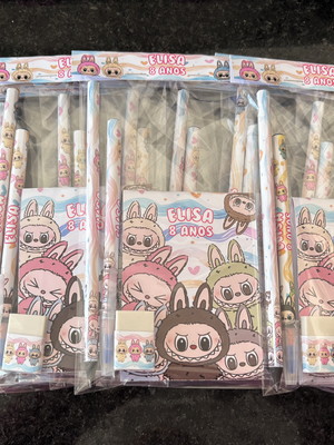 Kit bloquinho +caneta +lápis +borracha personalizado