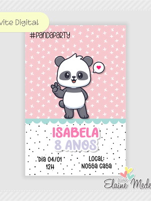 Convite digital - festa panda