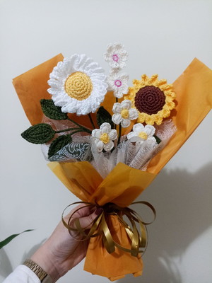 Buquê de flores crochê