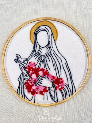 Bordado santa teresinha do menino jesus