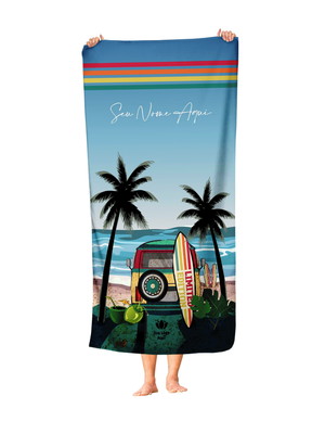 Toalha de praia personalizada coloque seu nome aqui! tfe02