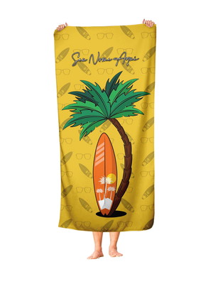 Presente perfeito toalha praia personalizada com nome tfe05