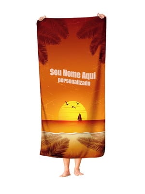 Personalize sua toalha de praia com seu nome tfe07