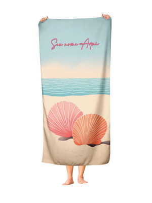 Toalha de praia personalizada: coloque seu nome aqui! tfe08