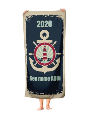 Toalha de praia personalizada: coloque seu nome aqui! tfe10