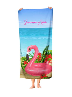 Toalha de praia personalizada: coloque seu nome aqui! tfe11