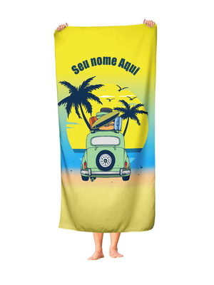 Toalha de praia personalizada: coloque seu nome aqui! tfe14