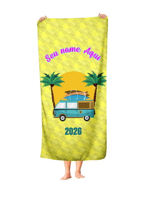 Toalha de praia personalizada: coloque seu nome aqui! tfe15